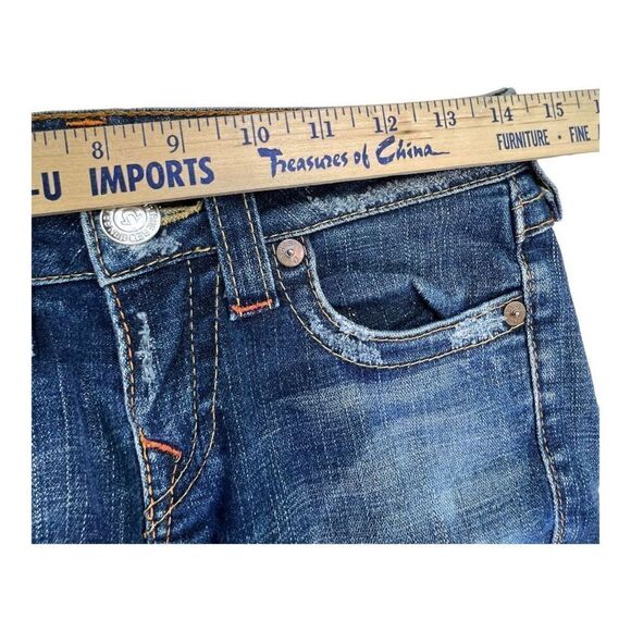 True Religion Women's Billy Stretch Low Rise Bootcut Jeans Blue Light Wash Sz 27 - Picture 2 of 8